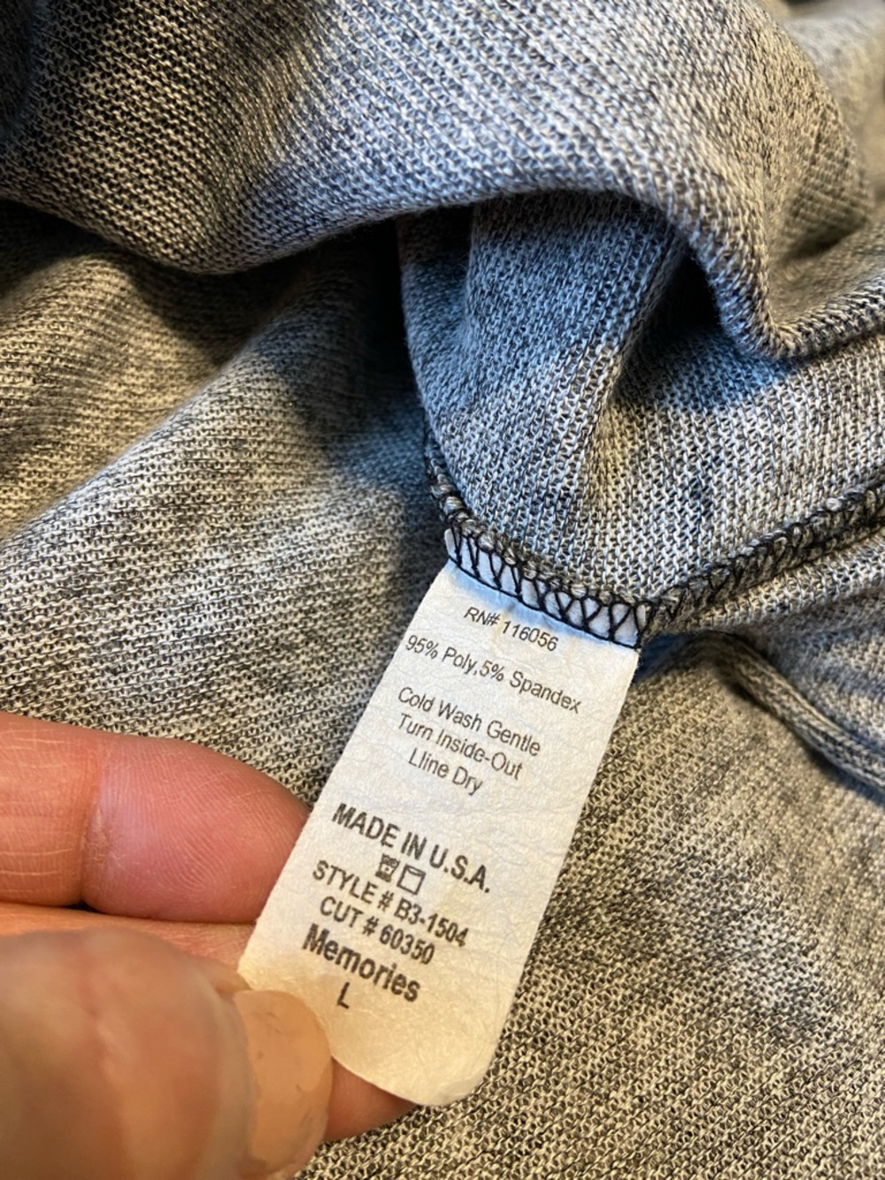 Jess & Jane tunic abstract design relaxed fit script motif Size Large - Picture 7 of 9